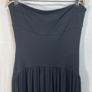 Free People Mora Drop Waist Black Strapless Jumpsuit